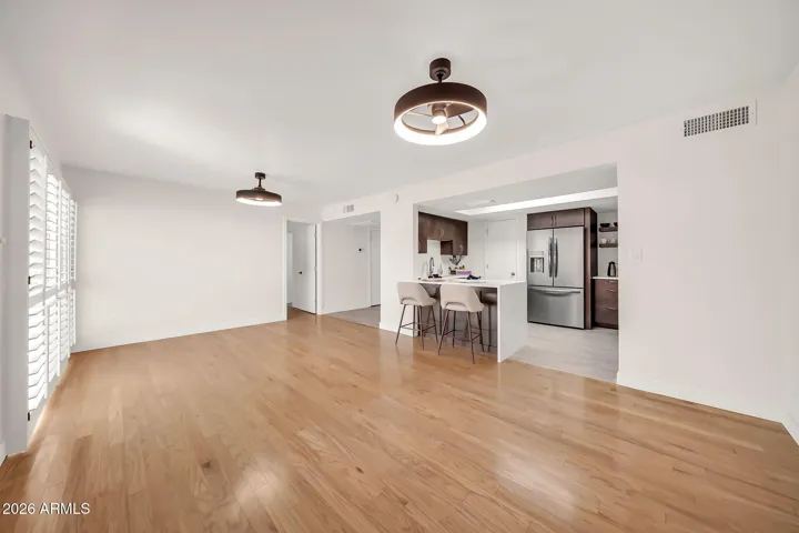 Great room dining & living area