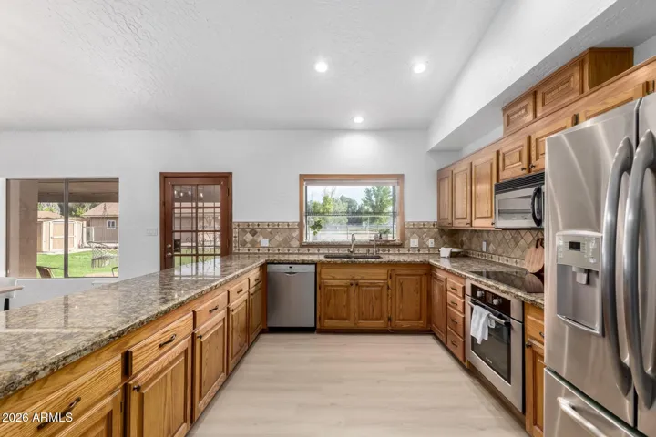 Abundant Storage overlooking backyard