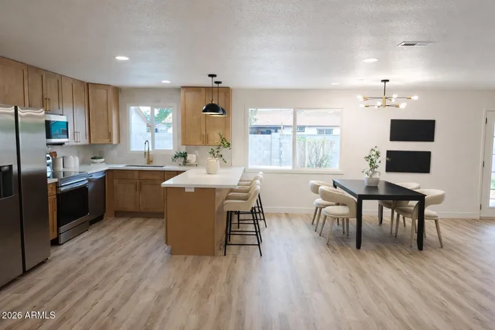 Seamless flow between dining and living spaces