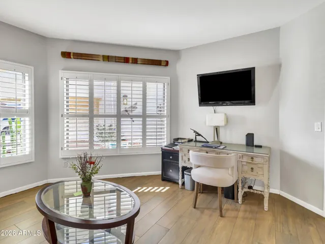 Shutters in guest room