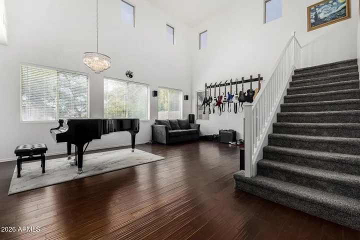 View as you walk in the front door.