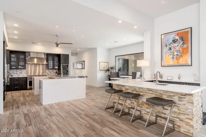 Wet Bar and Kitchen