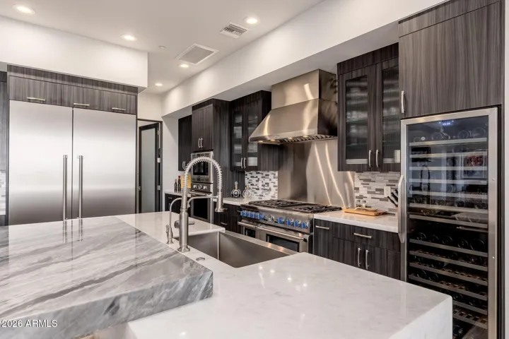 Kitchen and wine refrigerator