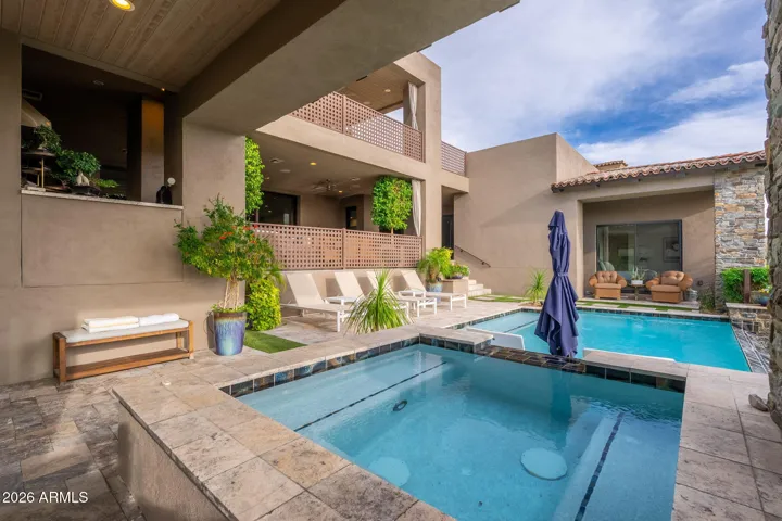 Backyard Covered Spa Area