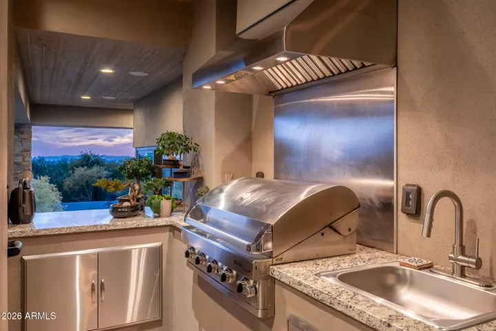 Outside grill and prep area