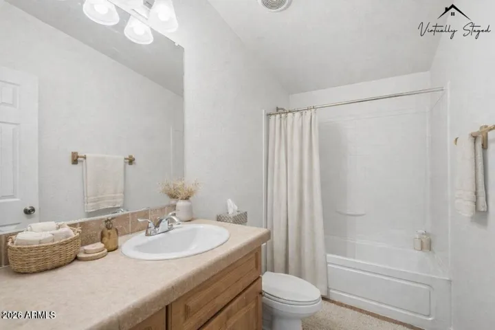 Hall Bathroom - Virtually Staged