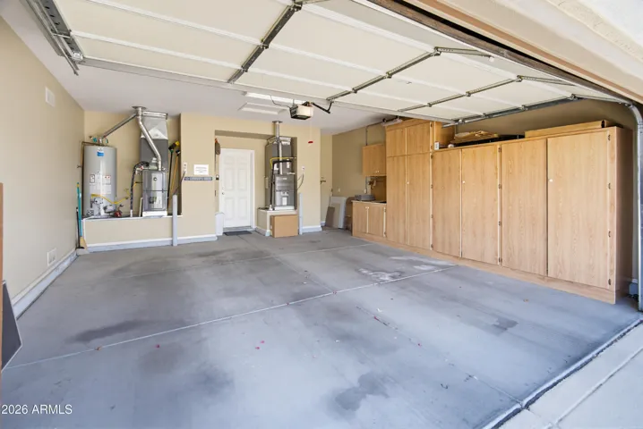 Cabinets in garage.