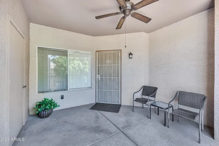 Private front patio