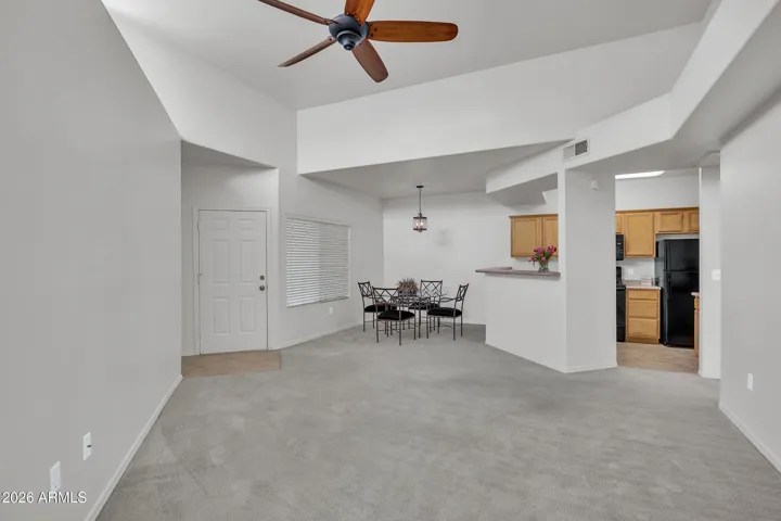 Open concept living, kitchen & dining