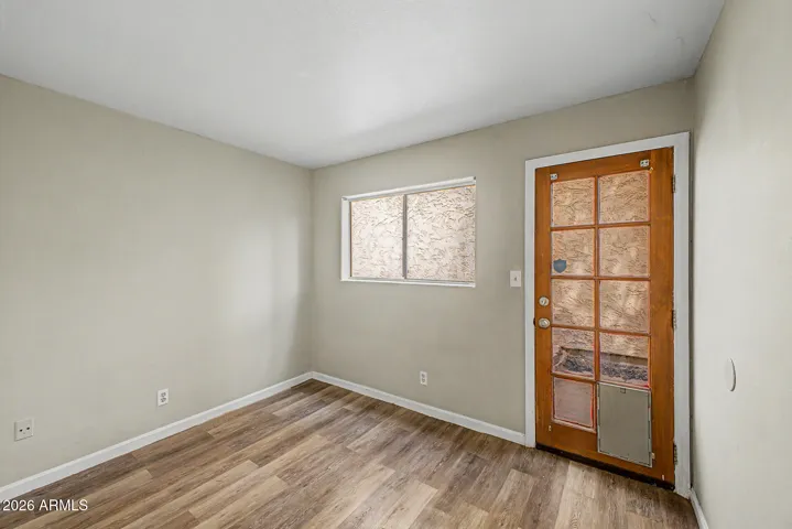 Downstairs bedroom with ensuite and private entrance