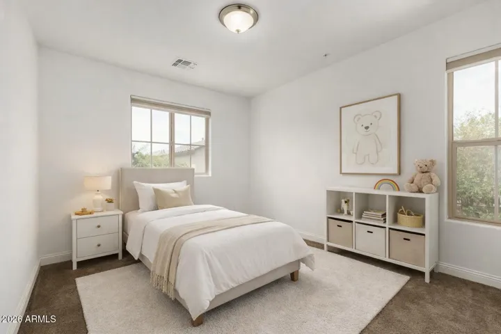 Bedroom three is a great secondary room with a functional layout.
