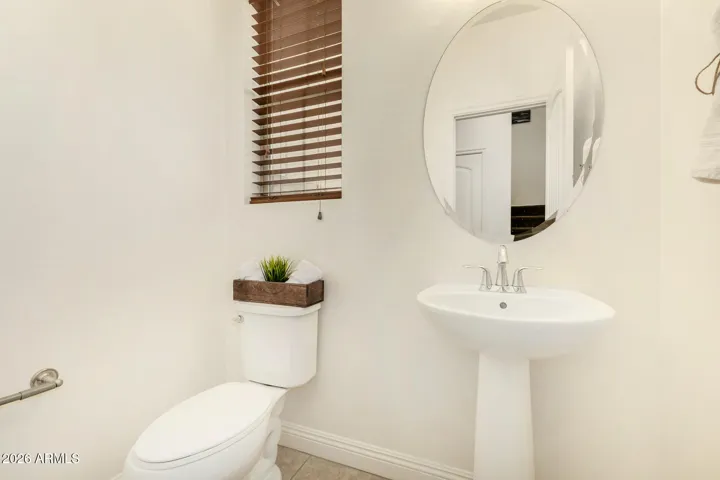Convenient powder room downstairs