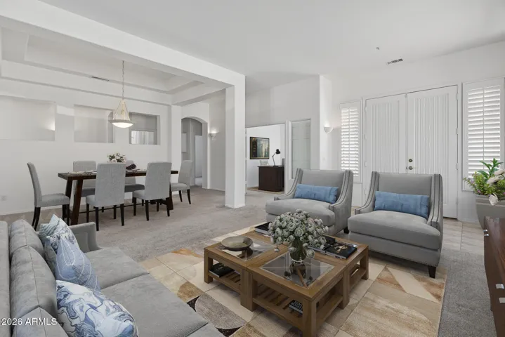 Photo shows virtual staging added