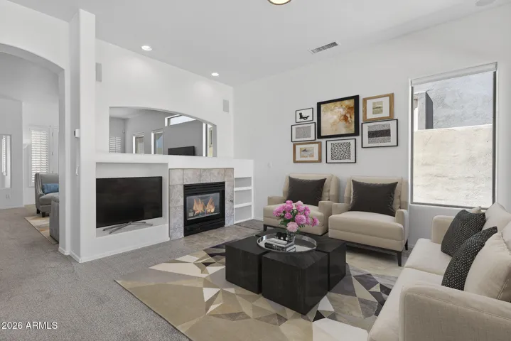 Photo shows virtual staging added