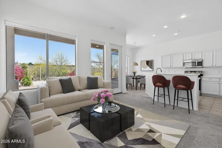Photo shows virtual staging added
