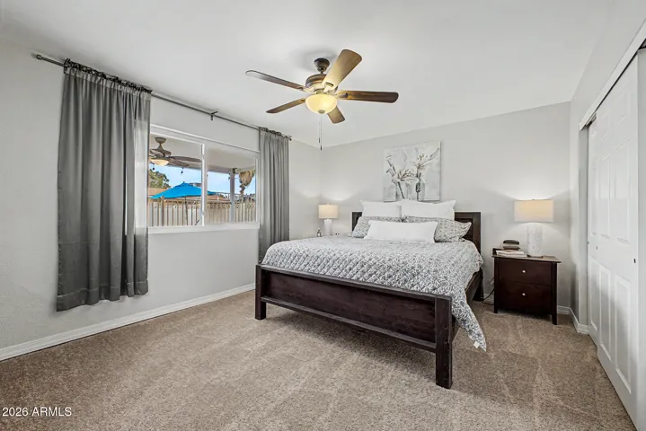 Spacious Primary Bedroom w/View of Beautiful Pool