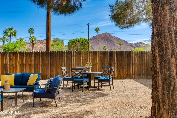 Backyard with camelback view