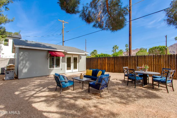 Backyard with casita