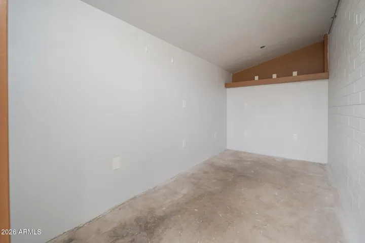 Separate storage room. Large enough to store your toys, yard equipment, etc.