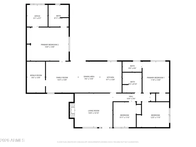 AWESOME floor plan with separate guest suite with private entrance to back patio + full bath with double sinks & separate office.