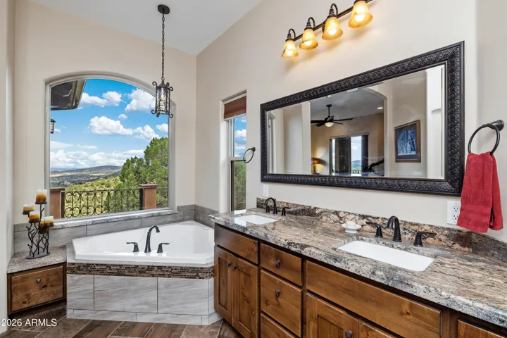 Garden tub with forever views