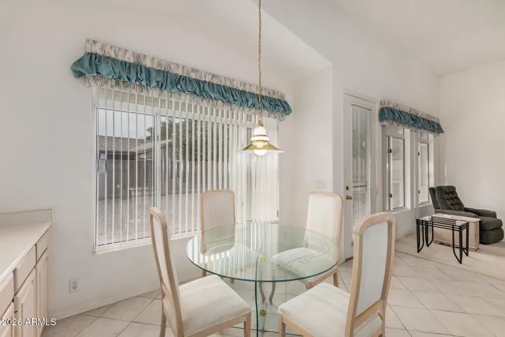 Eat in kitchen to enjoy the sunny Arizona days.