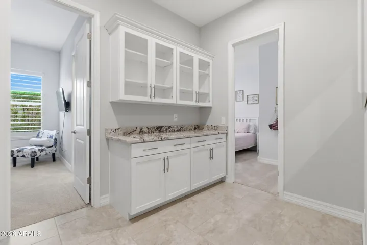 hallway with storage