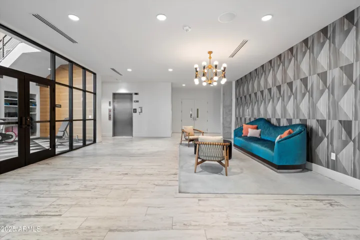 Lobby Area at Building entrance/Elevator up to Condo