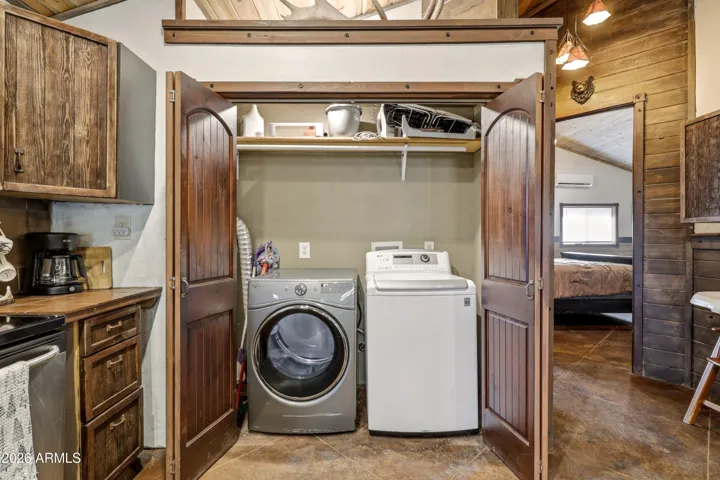 Landry closet off the kitchen