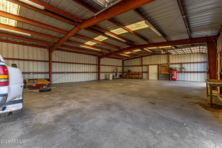 Inside Shop with built in large capacity compressor