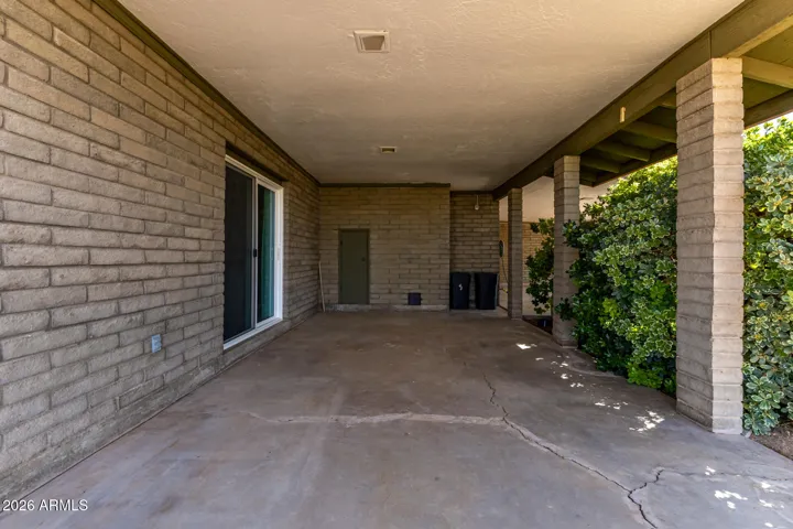 Completely shaded Primary Bedroom Patio