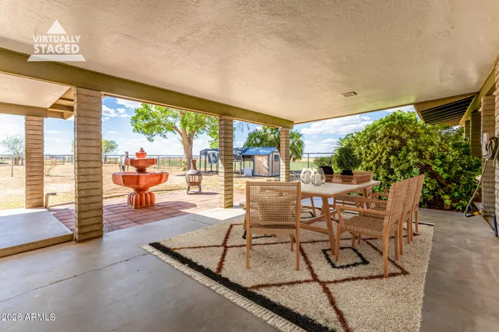 Staged private patio