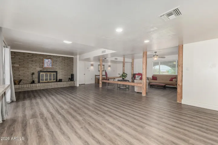 Macro view of Living, Dining and Family Rooms