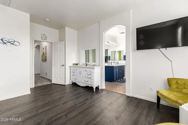 Master bedroom to bathroom