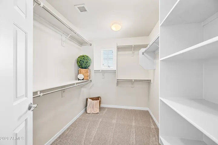 Walk in primary closet