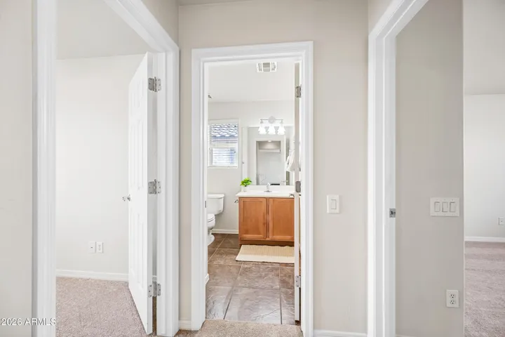 Hallway leading to all bedrooms