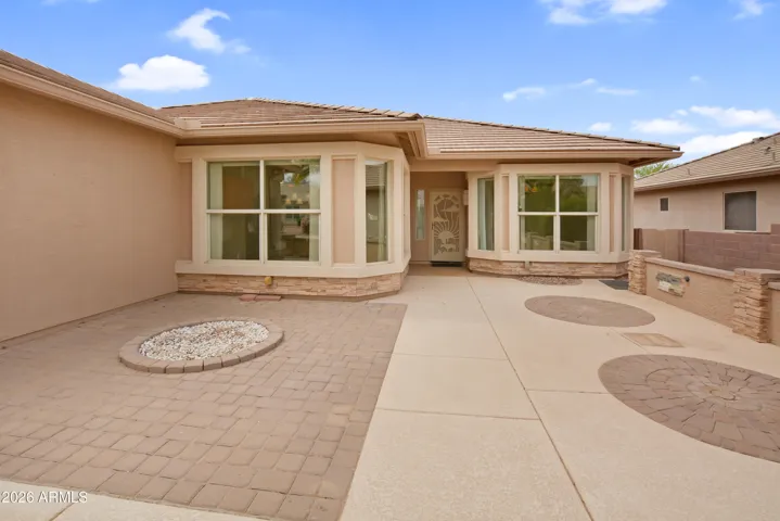 Large front patio