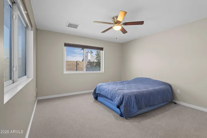 Spacious primary bedroom