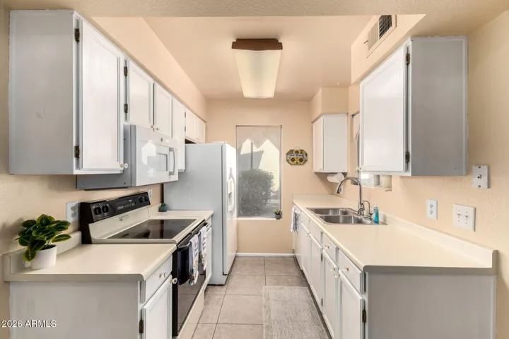 Open Kitchen with Plenty of Room for Cooking and Nice Views to the North