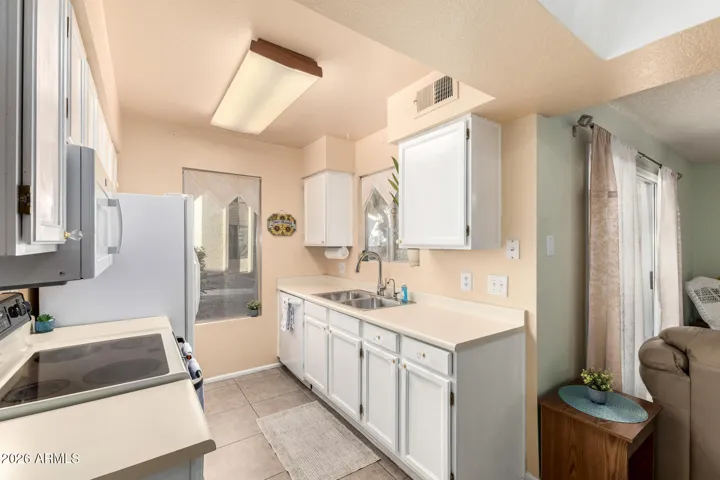 Open Kitchen with Plenty of Room for Cooking and Nice Views to the North
