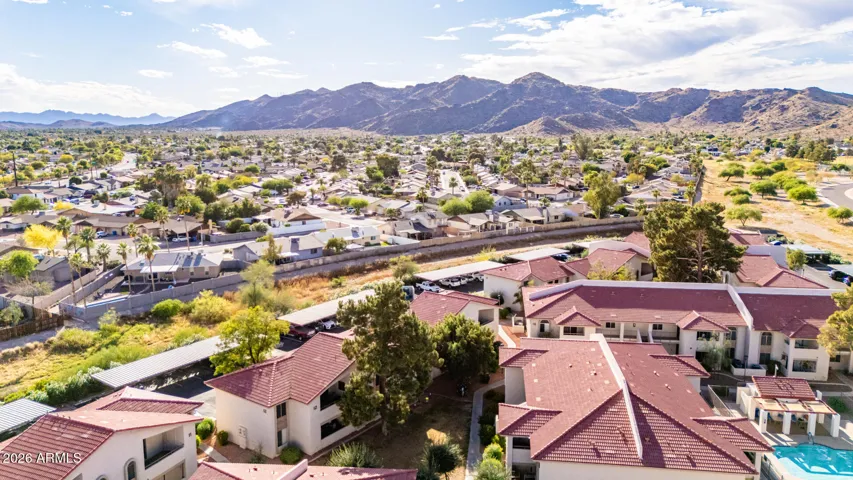 View from above looking West