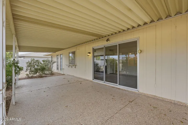 Large covered patio