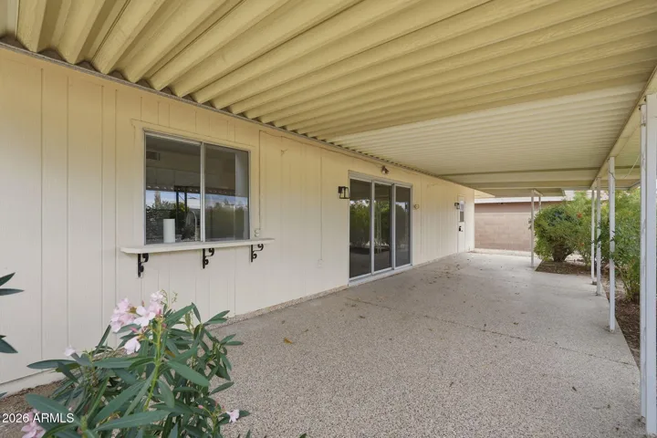 Large covered patio