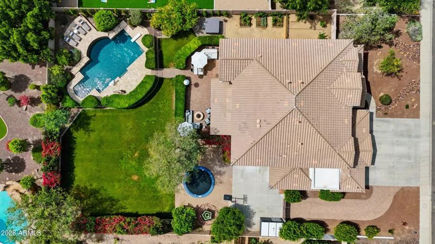 Lush green landscaping
