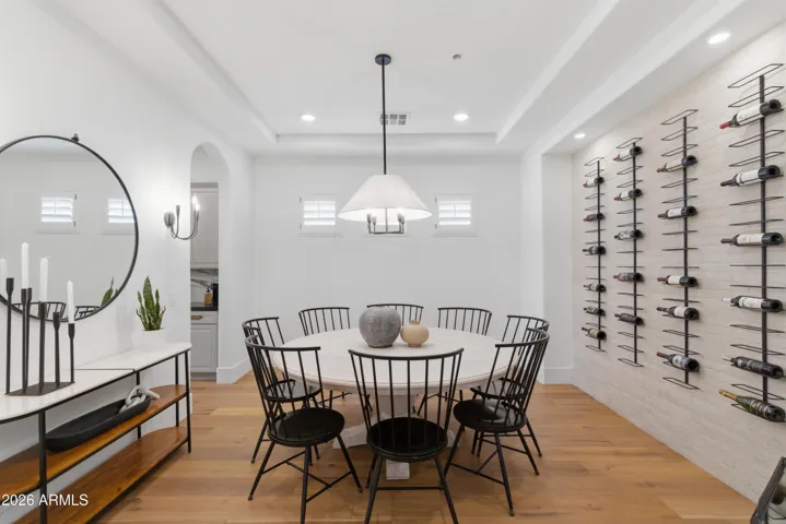 Formal dining and wine racks