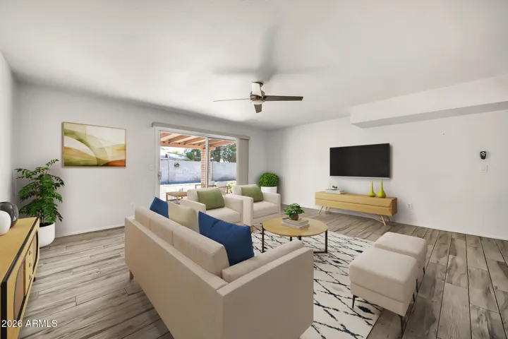 Virtually Staged Family Room