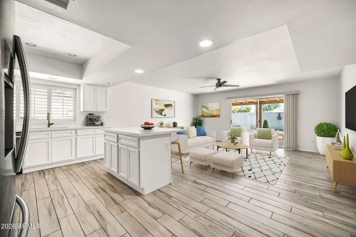 Virtually Staged Family Room
