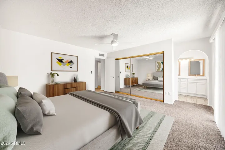 Virtually Staged Primary Bedroom