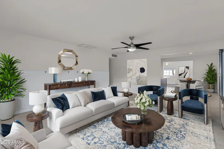 Virtual staging of Family room