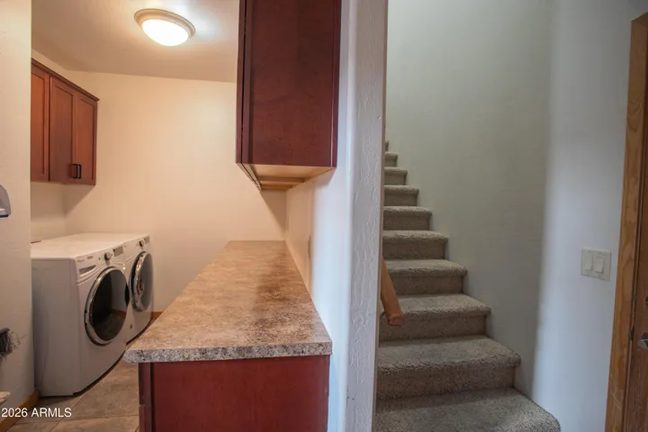 Washer & Dryer w/ Cabinets and Counter for Folding